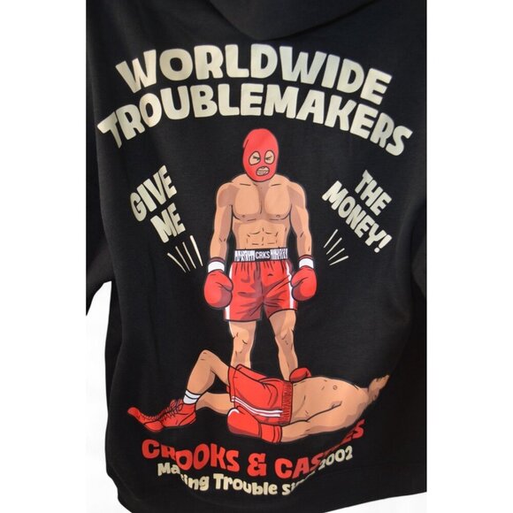 Crooks & Castles Street Fight Champs Hoodie Size L Boxing Graphic NWT - Picture 4 of 4